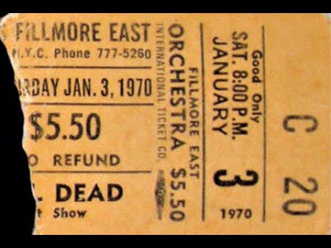 Grateful Dead - 1/3/70 - Fillmore East - New York, New York - sbd