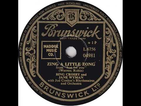 UK New Entry 1952 (19) Bing Crosby & Jane Wyman - Zing A Little Zong