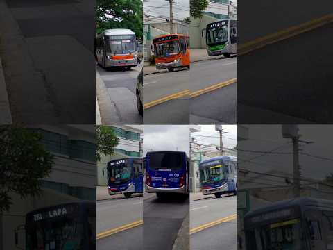 alguns ônibus na rua brigadeiro gavião Peixoto, bairro da Lapa