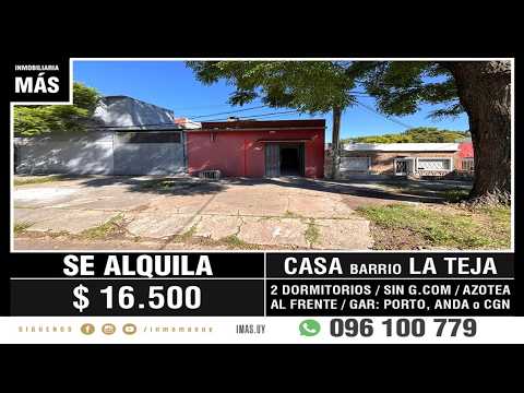 Video de YouTube - Casa Alquiler La Teja Montevideo iMas.uy MC *