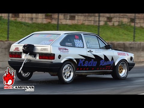 Gol quadrado ap 8V turbo 0 a 205km/h em 6.2s (60FPS)