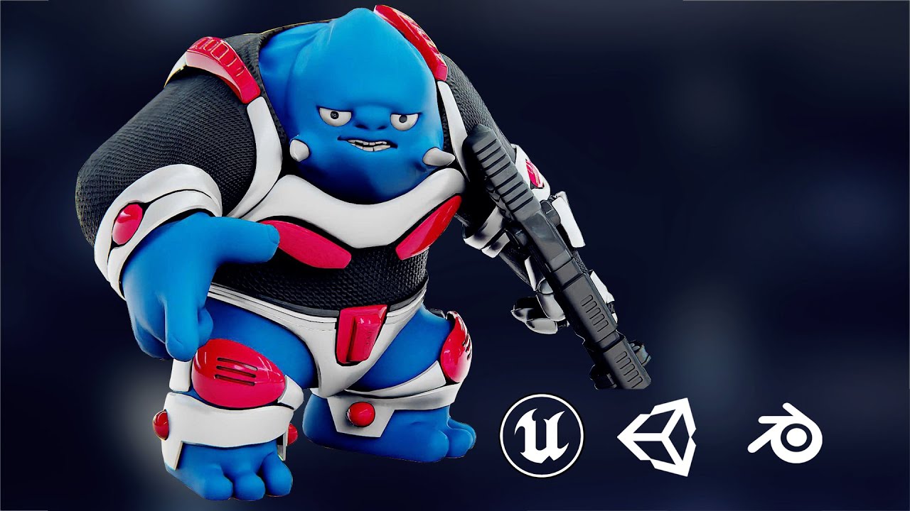 Alien Mobby Auto-Rig Pro Rigged For Mixamo Unreal Engine Unity 3D Model