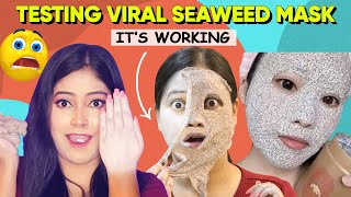 Testing Viral Seaweed Mask😱IT'S WORKING  Very Shocking Result😯 Never seen Before @BE NATURAL