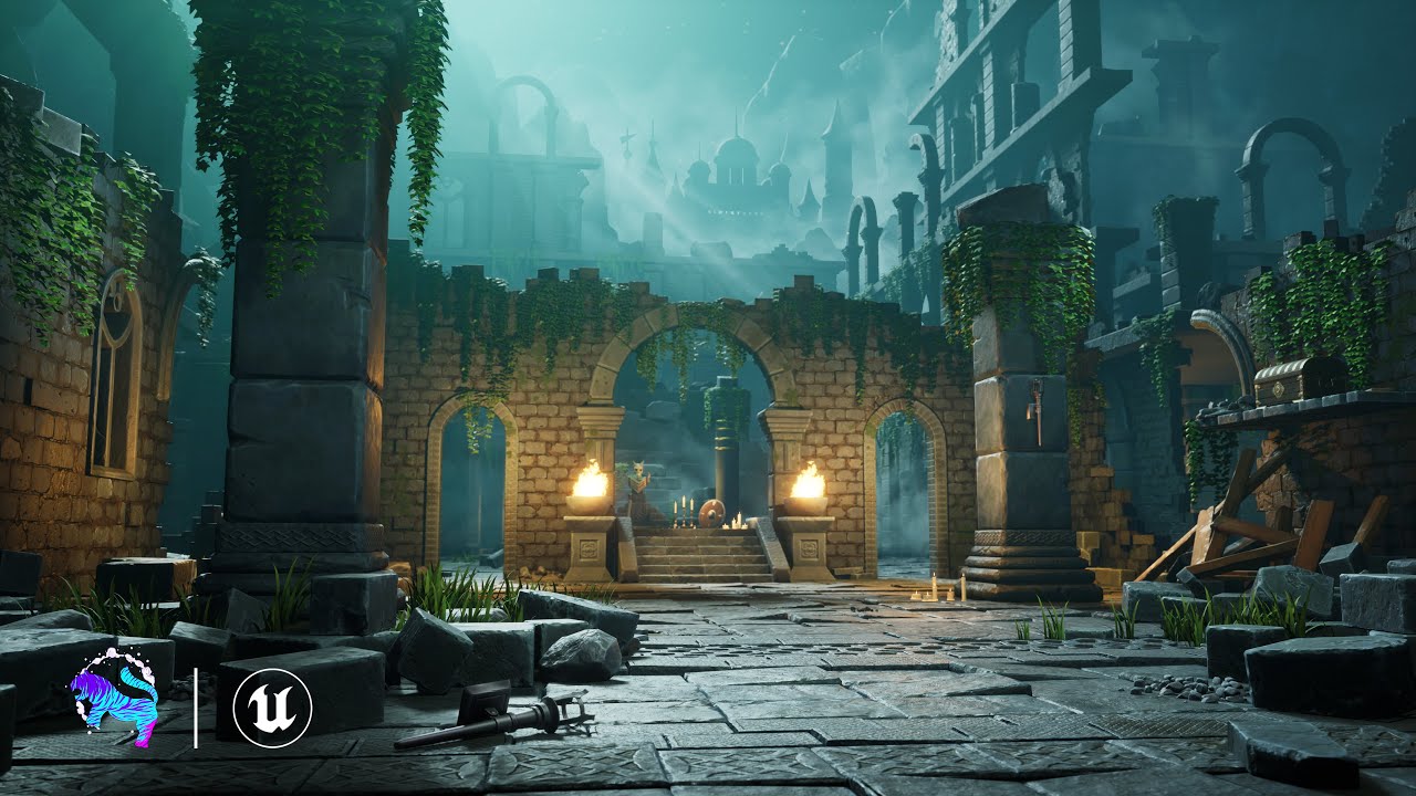 Stylized Lost Ruins Environment | Unreal Engine | Game-Ready Assets