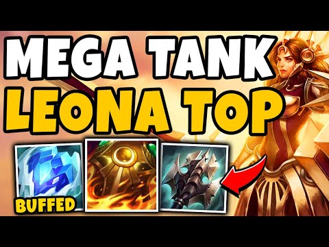 MEGA TANK LEONA TOP IS ACTUALLY NUTS! CC STUN BOT IS EASY GANKS! - League of Legends