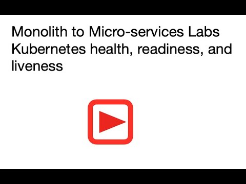 Kubernetes health, readiness and liveness lab Introduction Video