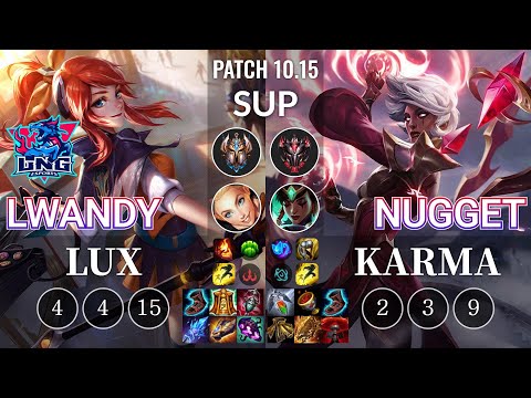 LNG lwandy Lux vs Nugget Karma Sup - KR Patch 10.15