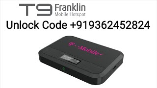 How to Unlock T-Mobile T9 Franklin R717 Unlock Code +919362452824
