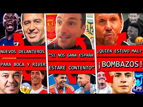 Boca and River bought these new strikers + Scaloni criticized by Argentina + Simeone vs Vinicius