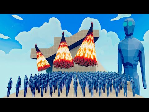 100x ICE ZOMBIE + 1x GIANT vs 3x EVERY GOD   Totally Accurate Battle Simulator TABS