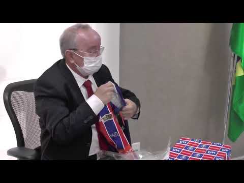 Presidente da Alese, Luciano Bispo, recebe visita da diretoria do time de futebol de Itabaiana