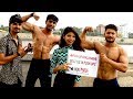 500 RS. PUSH-UPS CHALLENGE || INDIA 💪🇮🇳 || Public Reaction - Shirtless in public