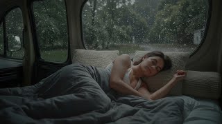 Aproveite está chuva para dormir! Som de chuva na janela do carro com trovões a noite | Ruído Branco