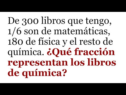 PROBLEMA RAZONAMIENTO MATEMÁTICO. Halla la fracción de libros. Matemáticas Básicas