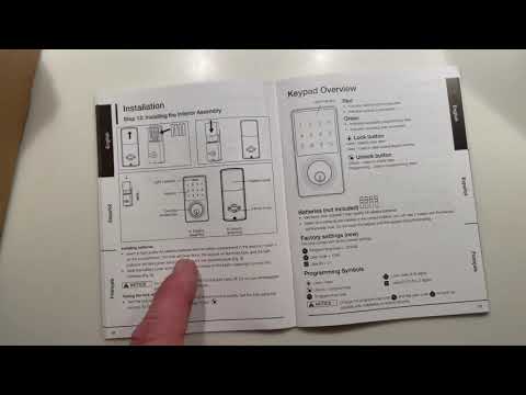 Amazon Basics Electronic Deadbolt Instructions -English- (Pause Video to Read Applicable Section)