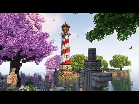 A lighthouse ⚓ | Relaxing Minecraft Tutorial (Advanced)