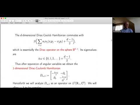 Jan Dereziński: "Dirac-Coulomb Hamiltonians"