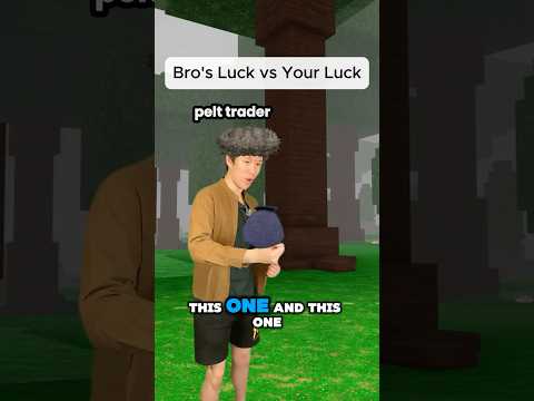 Bro's Luck vs Your Luck with pelt trader in 99 nights ☠️#roblox #99nightintheforest #shorts