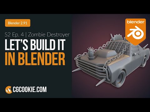 Transforming A Car Into A Zombie Destroyer In Blender | Let's Build It In Blender - Episode 4