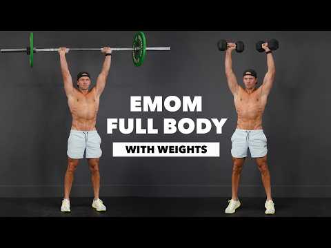 Total Body Home Workout (EMOM) Barbell & Dumbbell Variations (CrossFit)