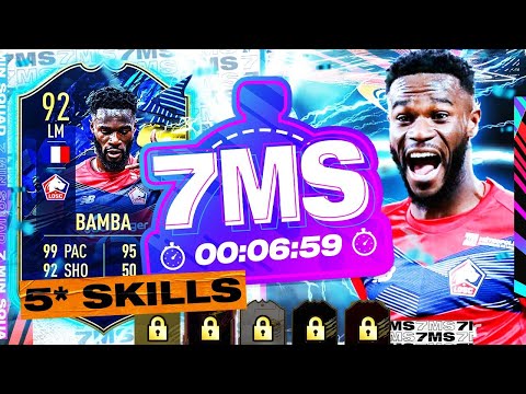 99 PACE + 5* SKILLS UPGRADE!! 92 TOTS BAMBA 7 MINUTE SQUAD BUILDER!! FIFA 21 ULTIMATE TEAM