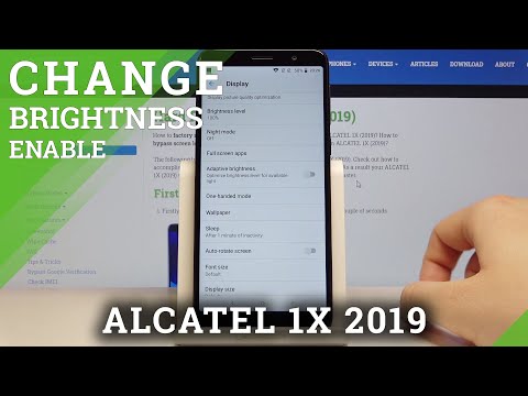 Turn On Adaptive Brightness - ALCATEL 1X (2019) and Auto-Brightness Option
