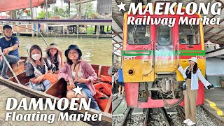 Thailand Vlog 🇹🇭 Damnoen Saduak Floating Market and Maeklong Railway Market ❤︎ Emmy Lou