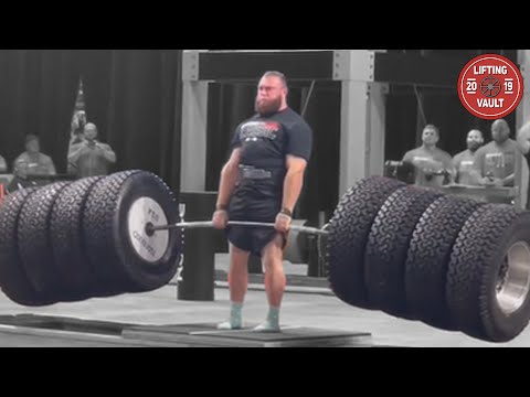 Oleksii Novikov 549 kg (1210 lbs) Tire Deadlift World Record