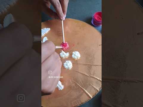 Chocolate flower dusting for cake stickels...#cake #cakedecorating #cakeart