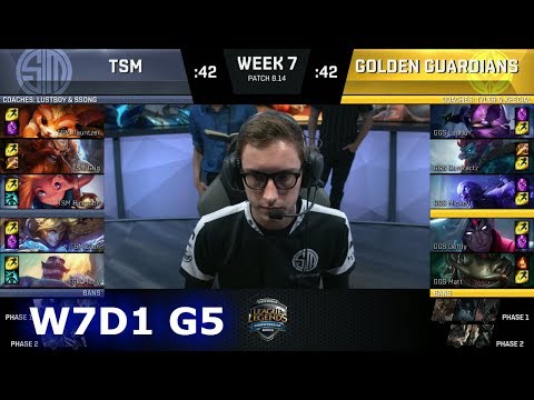 TSM vs Golden Guardians | Week 7 Day 1 S8 NA LCS Summer 2018 | TSM vs GGS W7D1