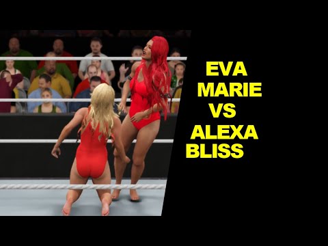 WWE 2K17 Eva Marie vs Alexa Bliss - Baywatch Match