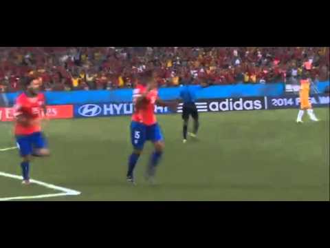 Beausejour Fantastic Goal Chile vs Australia 3-1 (World Cup 2014)