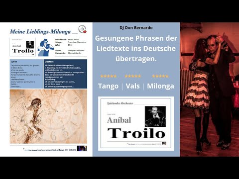 DJ Don Bernardo - Lyrics ins Deutsche übertragen - Orquesta Aníbal Troilo
