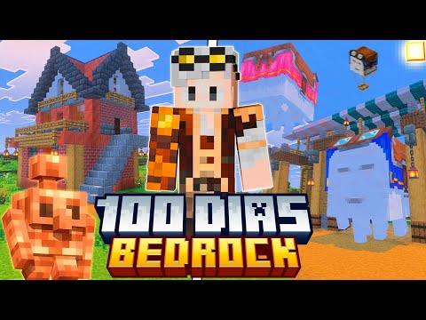 SOBREVIVI 100 DIAS NO MINECRAFT BEDROCK EDITION 1.22