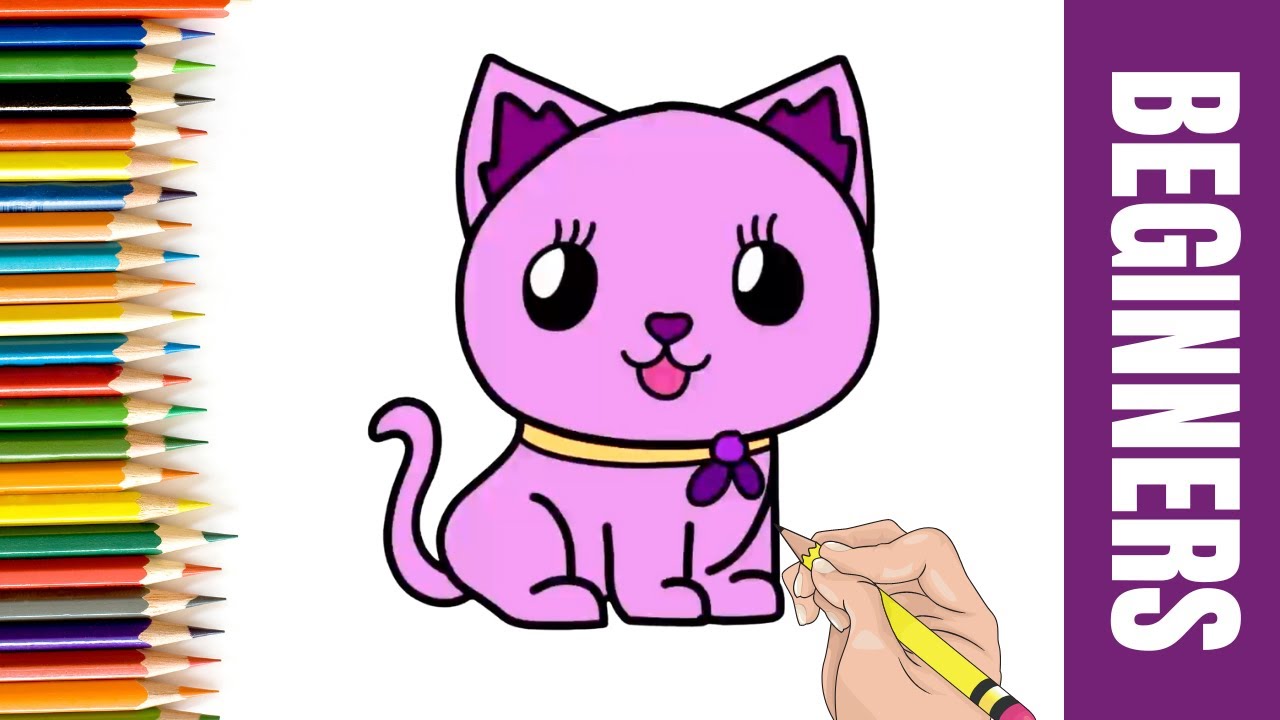 How To Draw A Cat Step By Step Cat Drawing Easy for Kids