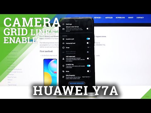 How to Manage Camera Grid Lines in HUAWEI Y7A – Apply Helper Lines