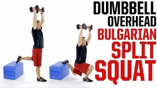 Overhead Bulgarian Split Squat: Leg & Core Exercise exercise video thumbnail