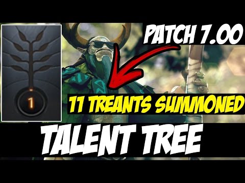 11 Treants Summoned - TALENT TREE Nature's Prophet - Patch 7.00 - Dota 2
