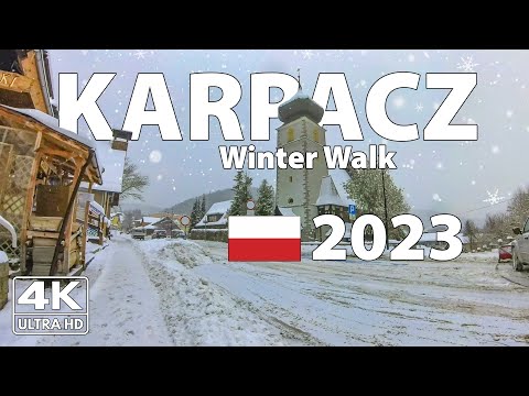 Karpacz, Poland Walking Tour ❄️ 4K Winter Walk With Captions