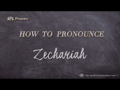 How to Pronounce Zechariah (Real Life Examples!)