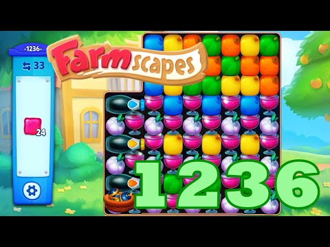 Farmscapes Level 1236 HD Gameplay Walkthrough | 3 - match game | android | ios | pc | GameGo Game