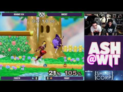 Ferocitii (Peach) vs Fraudy (Sheik) - ASH@WIT #114 Melee Bracket