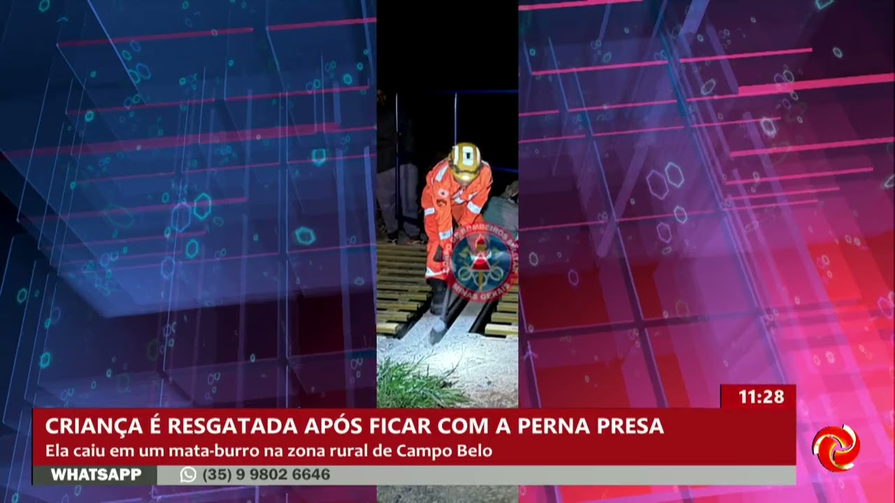 Criança fica presaem mata burro em Campo Belo