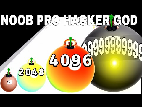 NOOB VS PRO VS HACKER VS GOD   in Yoga ball run 80xx