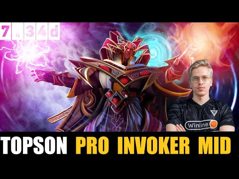 TOPSON- PLAYING Invoker  MIDLANE 7.34D - DOTA 2 HIGHEST MMR MATCH #dota2   #dota2gameplay