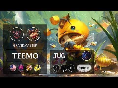 Teemo Jungle vs Rek'Sai - NA Grandmaster Patch 9.22