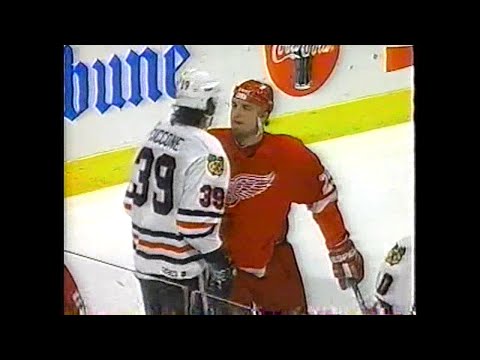 95/96 RS: Det @ Chi Highlights - 4/7/96 (158 Combined Penalty Minutes)
