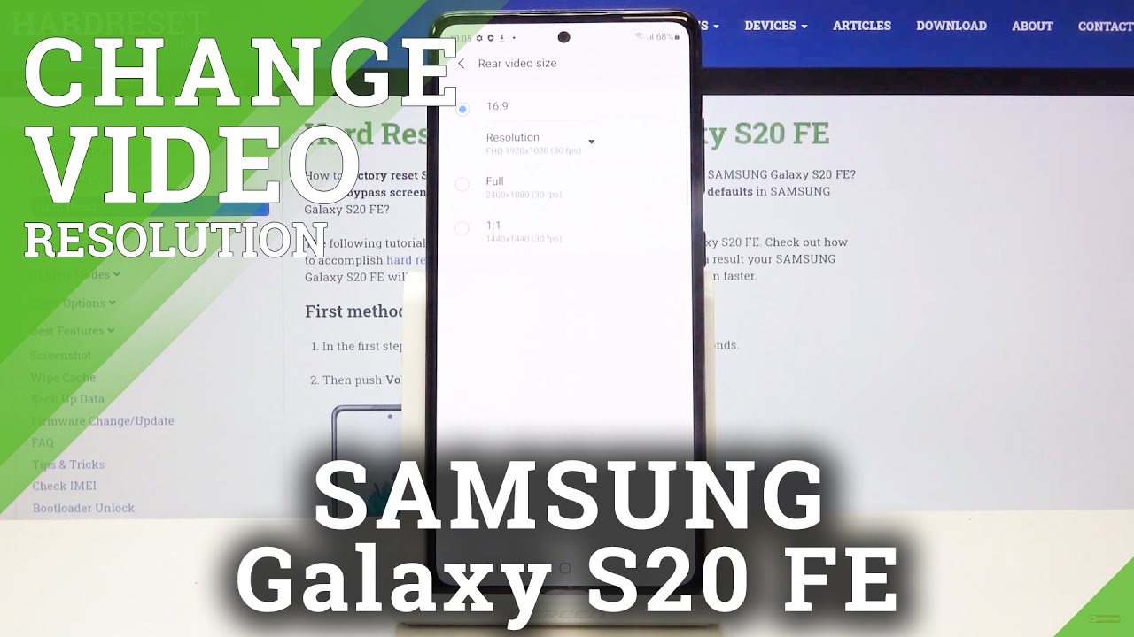 How to Change Video Resolution in SAMSUNG Galaxy S20 FE – Camera Settings