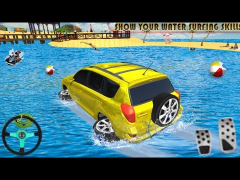 Water Surfer Car Race - Floating Beach Drive Simulator - Android GamePlay