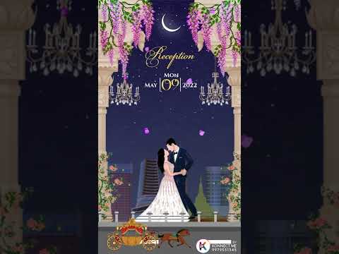 Cute Cartoon Animated Wedding Invitation l Destination Wedding Invitation Video lRoyal Wedding Video